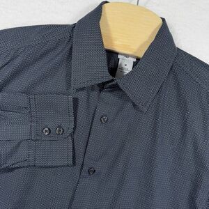 Gap Premium Button Up Shirt Mens Medium Blue Geometric‎ Circles Long Sleeve